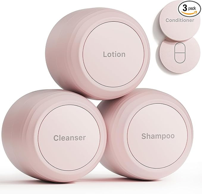 New Travel Toiletry Containers [Ultra Leakproof] TSA-Approved, PLA Hard Shell Jars with 5 Magneti... | Amazon (US)