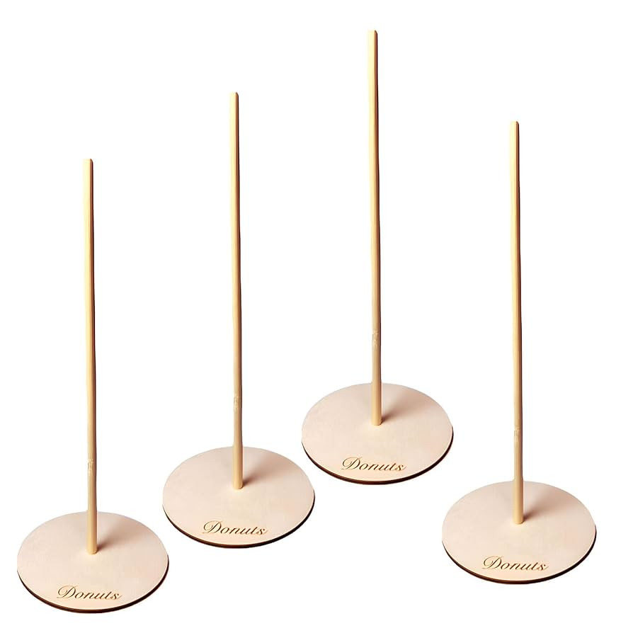 Donut Stand Wooden 4 Pack, Donut Holder, Donut Tower Stand, Doughnut Display Stand Set- Elegant B... | Amazon (US)