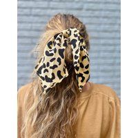 Leopard Print Hair Scarf, Accessories, Scrunchie, Scrunchie Birthday Present, Summer Gift | Etsy (US)