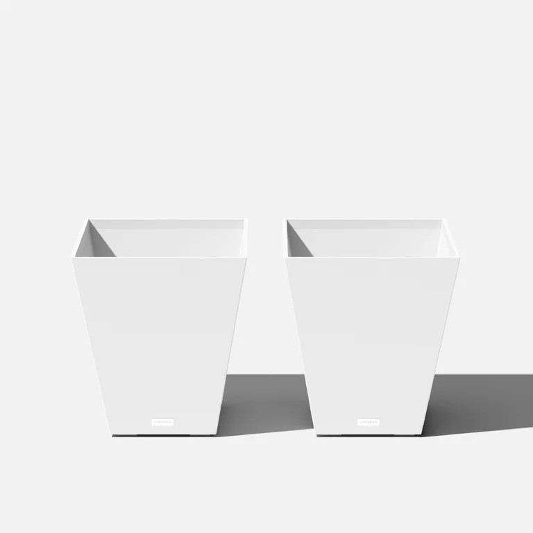 Veradek Pure Series Nobleton 18" Plastic Planter 2-Pack White | Walmart (US)