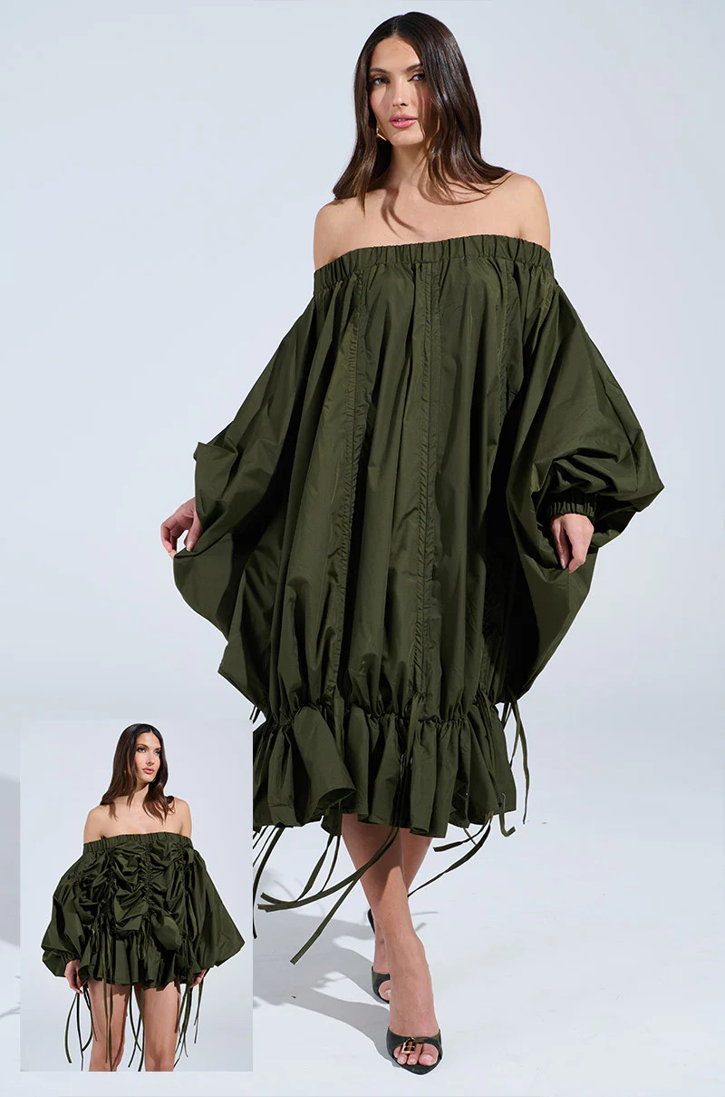FREE AS CAN BE MINI DRESS IN OLIVE | AKIRA