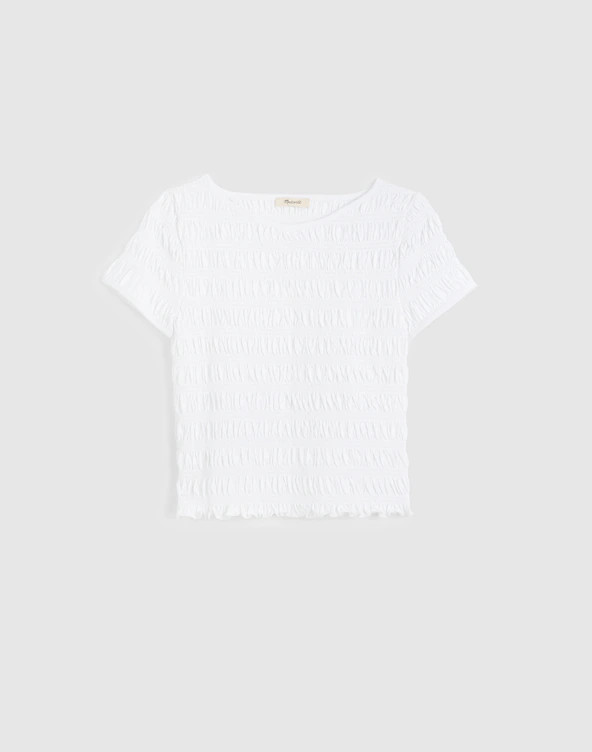 Smocked Short-Sleeve Top | Madewell