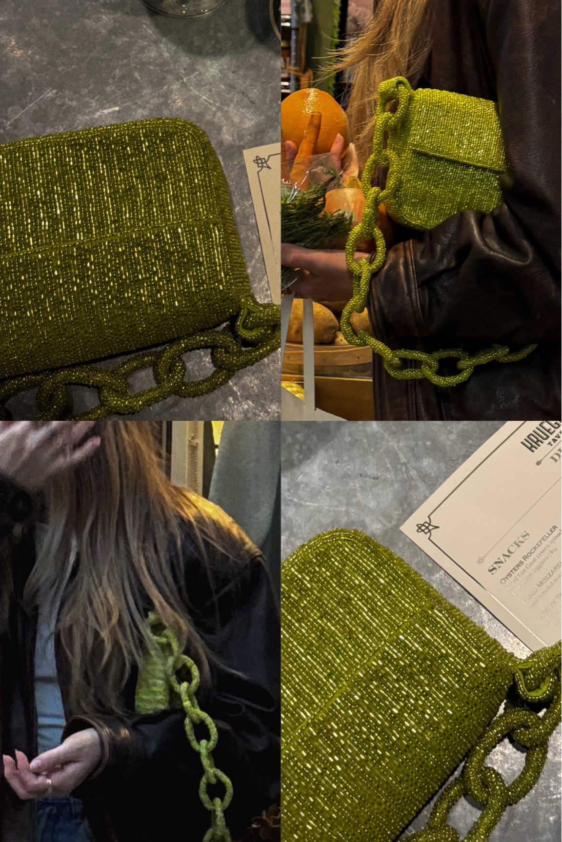 THE green beaded bag. She is the moment and elevates EVERY LOOK 💚✨🫶🏽

#LTKeurope #LTKparties #LTKitbag