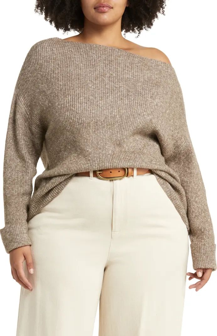 One-Shoulder Rib Sweater | Nordstrom