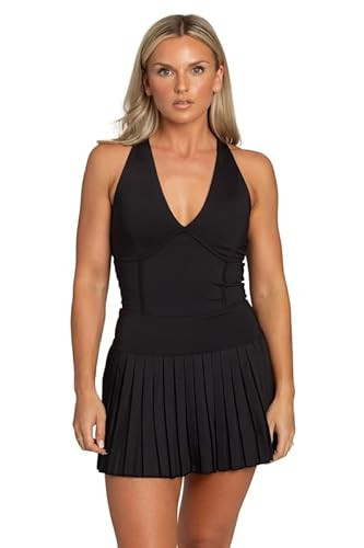 GOLD HINGE Pleated Tennis Dress Black XL | Amazon (US)