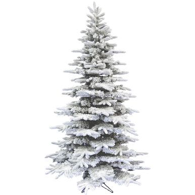 Mountain Pine Flocked Christmas Tree, Various Lighting & Size (6.5 ft. to 12 ft.) | Fraser Hill Farm