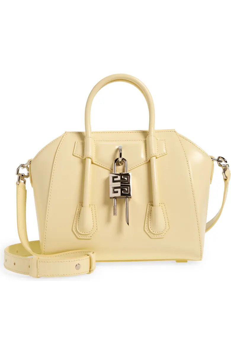 Mini Antigona Lock Leather Satchel | Nordstrom