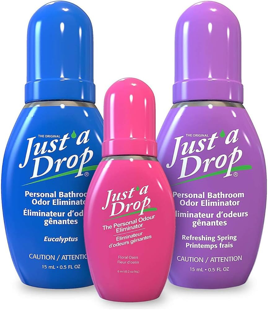 Just a Drop Toilet Odor Eliminator, Assorted 3-Pack, Eucalyptus 15 ml, Refreshing Spring 15 ml, F... | Amazon (CA)