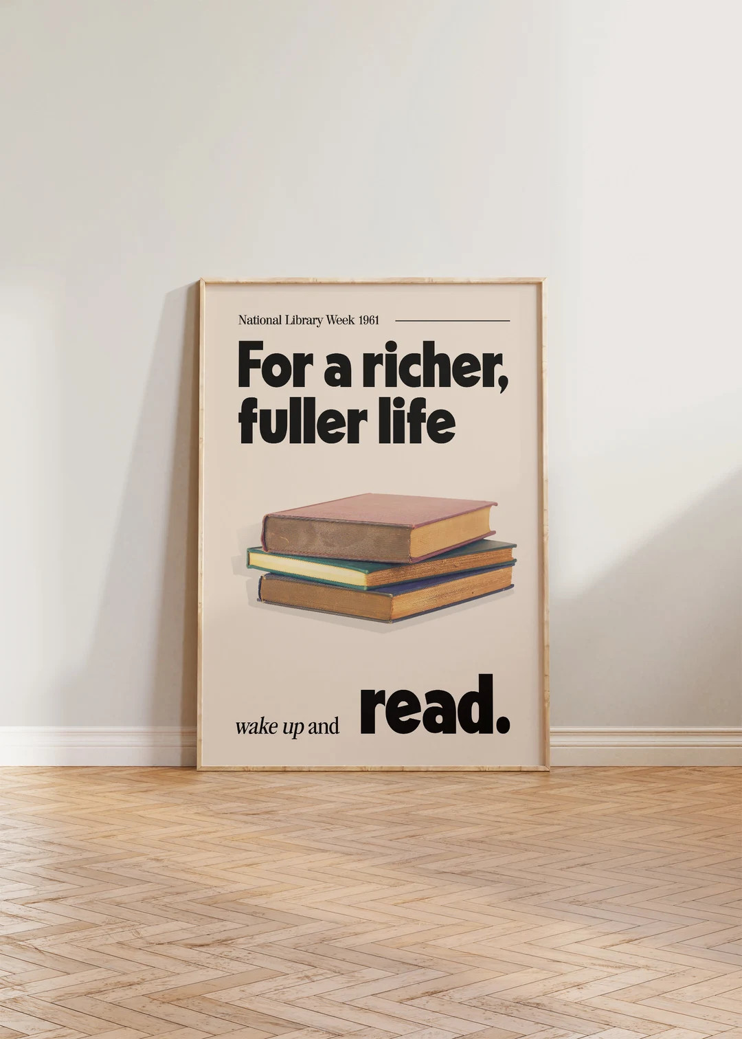 Vintage Print, Retro National Library Week Poster, Reading Wall Art, Book Print, 60s Advertising ... | Etsy (US)