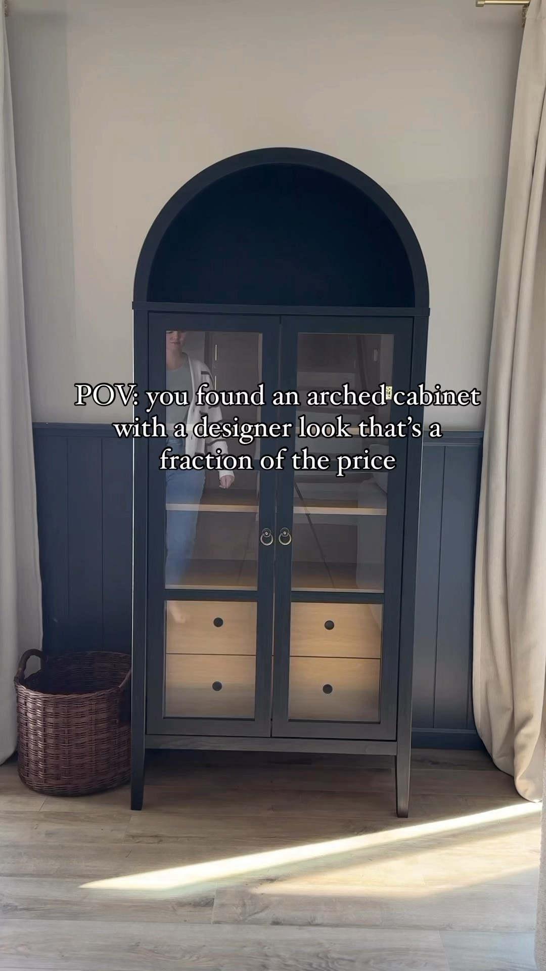 So excited to finally be sharing our new arched cabinet!😍 love that I get to display all my pretty things & it provides functional storage!

Black and wood arched cabinet, Amazon find, target find, target home decor, Etsy home decor, marble bowl, Studio McGee decor, McGee and Co, Hearth and Hand home decor, checkered decor boxes, wooden decor beads, walnut wicker basket, marble clock, brass magnifying glass, coffee table books, brass art frame, burgundy fall candle, marble candle tray, marble bookends, faux pothos plant, ceramic vase, brass bowl


#LTKWatchNow #LTKHome #LTKStyleTip