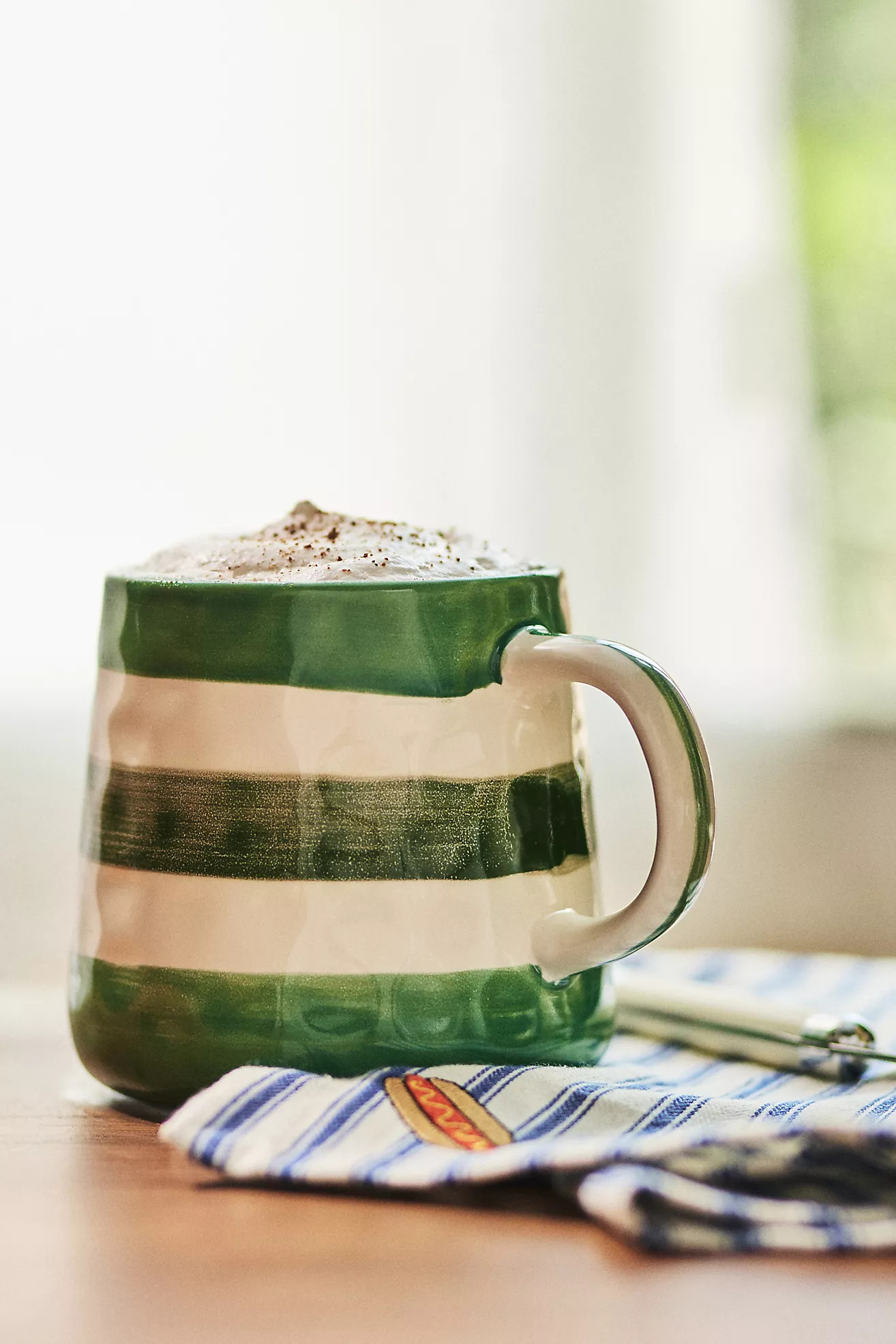 Go Sports! Handpainted Stoneware Mug | Anthropologie (US)