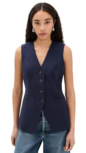 PAIGE Women's Campanelli Vest, Dark Ink Blue, 12 | Amazon (US)