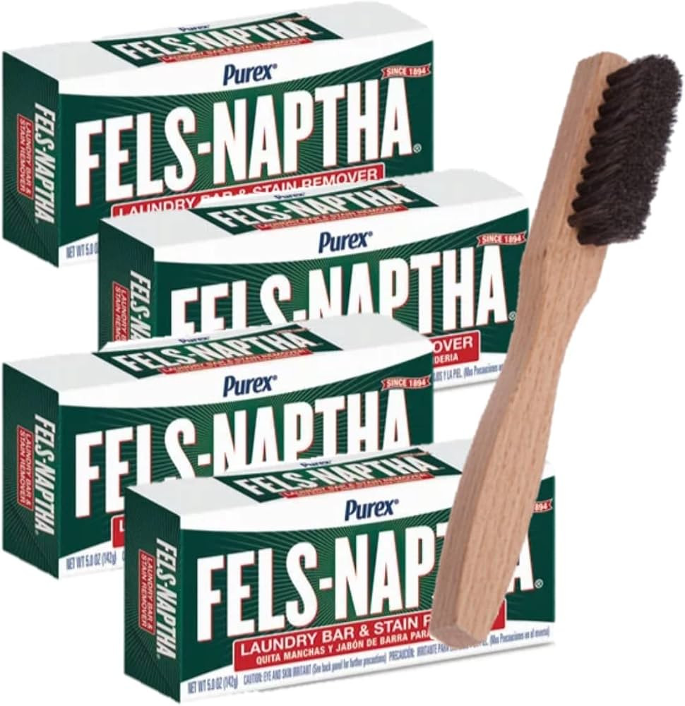 Fels Naptha Laundry Bar Bundle with ShopexZone Laundry Stain Remover Brush Soft Bristles for Use ... | Amazon (US)