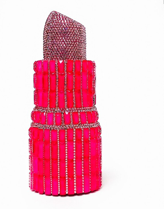 Formal Evening Wear Swarovski Crystal Cute Purse Evening Clutch Bag Sparkling Unique Lipstick Sha... | Etsy (US)