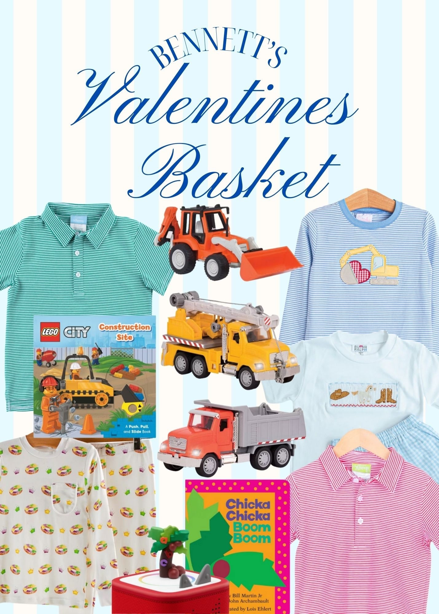 Boy Valentine Basket / Toddler Valentine / Construction trucks / Boys Mardi Gras pajamas / Educational toys / Tonies / Board Book / 

#LTKKids #LTKValentine