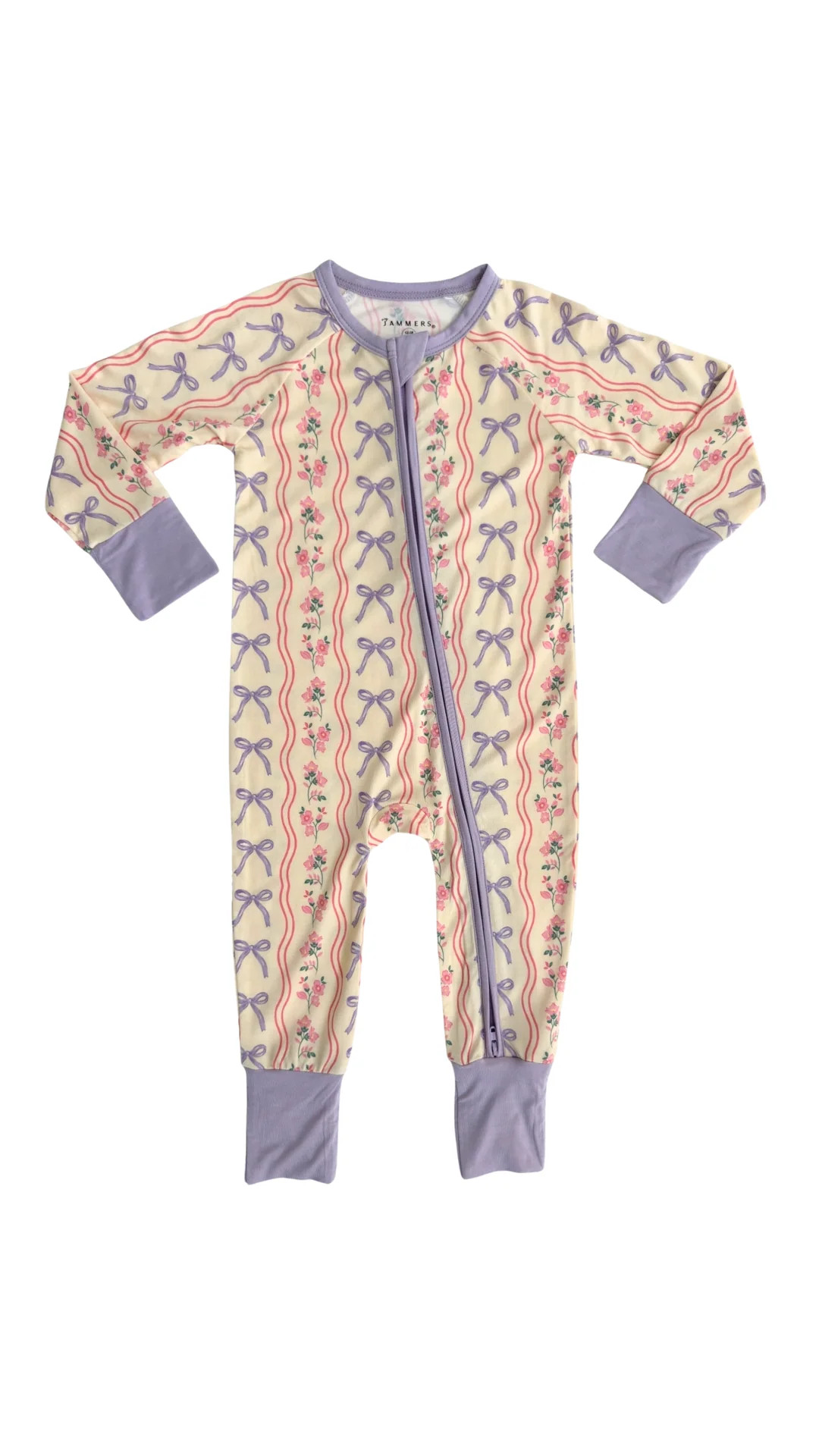 Yellow Amelia Bow Zipper Romper | In My Jammers