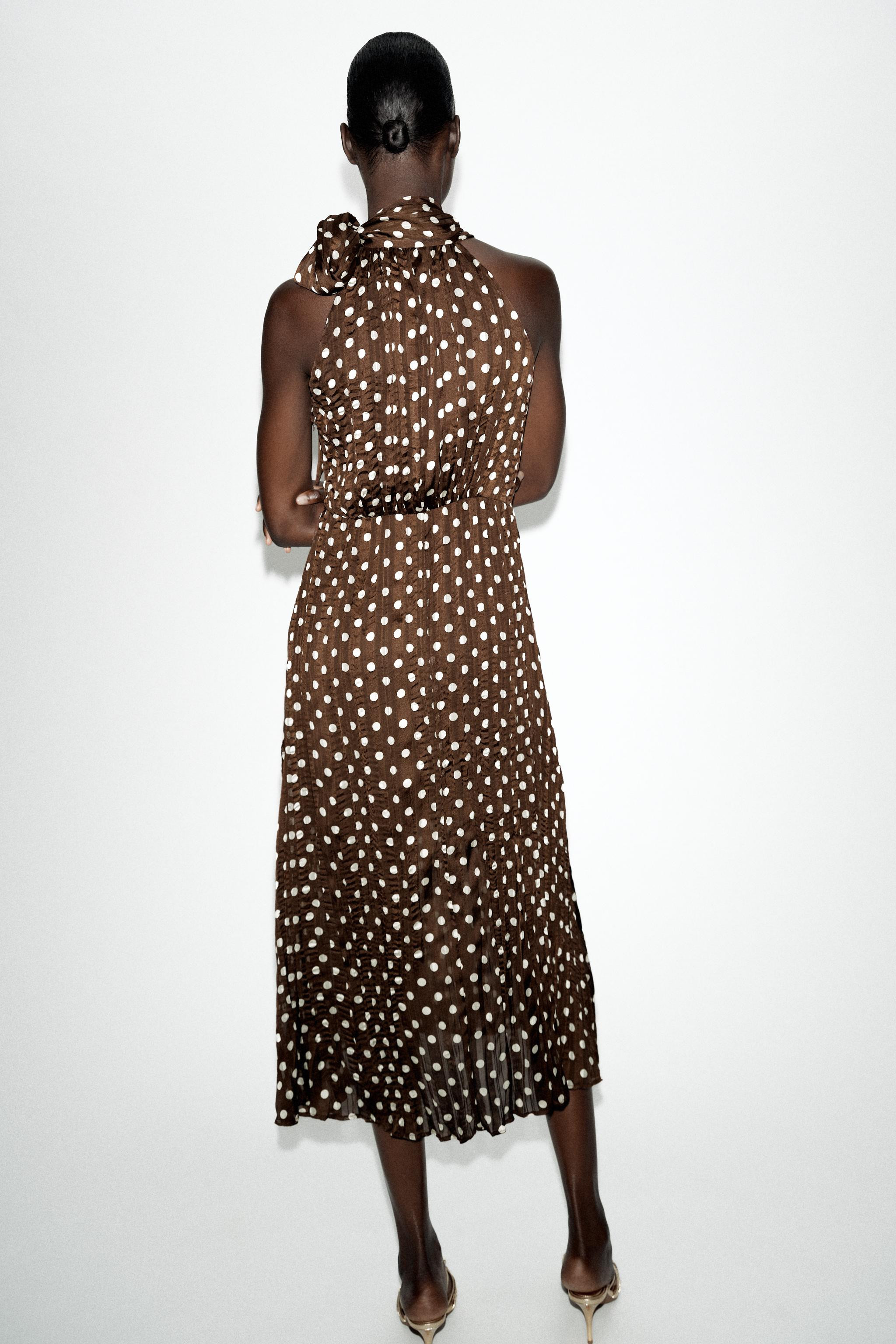 POLKA DOT MIDI DRESS WITH BOW | Zara DE