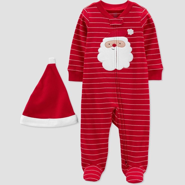 Carter's Just One You®️ Baby Santa Striped Sleep N' Play - Red | Target