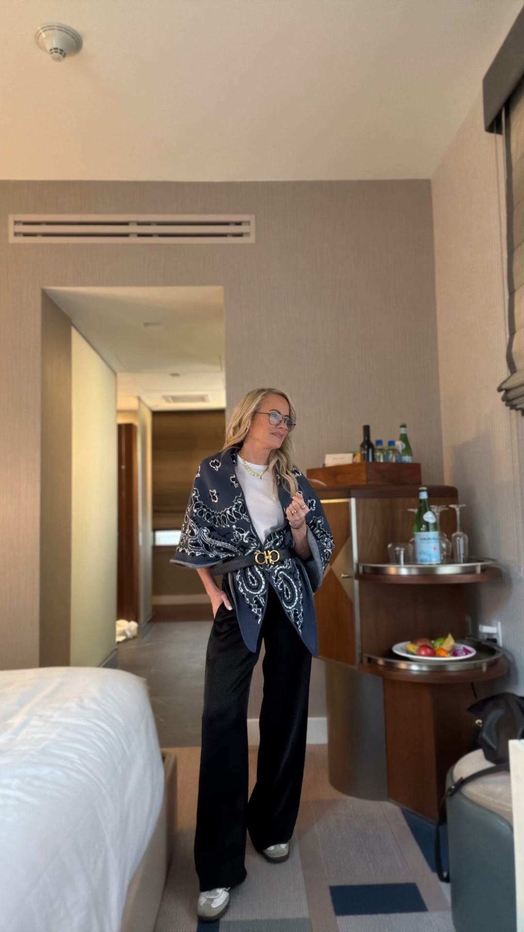 Elevating a simple base with a belted scarf , one of my favorite easy styling tricks

#LTKOver40 #LTKootd #LTKTravel