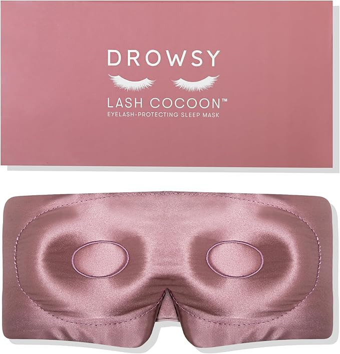 DROWSY Eyelash Protecting Silk Sleep Mask for Natural Lashes & Extensions. Deep Eye Cups, Zero Pr... | Amazon (US)