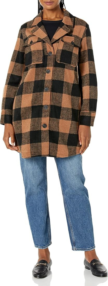 Tribal Women's Shacket W/Notch Collar-Sepia | Amazon (US)