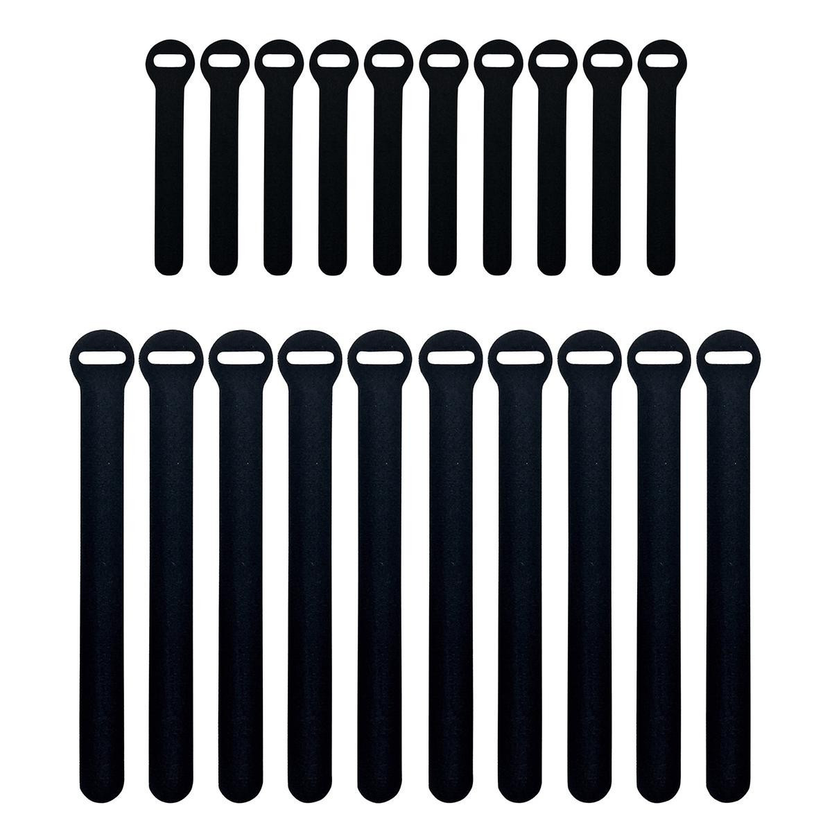 Wrap-It Self-Gripping Black Storage Straps Pkg/20 | The Container Store