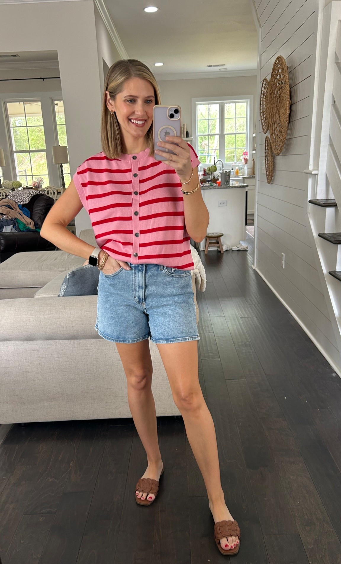 Love good like this that can spruce up my outfit! Easy to toss on with shorts or pants.. even a skirt!

#amazontop #stripedtop #momoutfit 

#LTKPetite