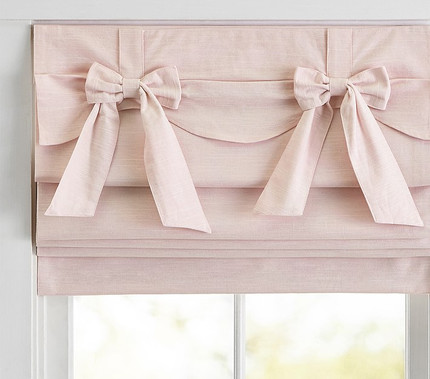 Click for more info about Evelyn Bow Valance Cordless Blackout Roman Shade