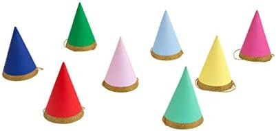 Meri Meri Mini Birthday Hats, Pack of 8 Bright and Colorful Kids Mini Party Hats, Cone Party Hats... | Amazon (US)