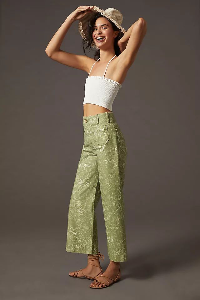 Pilcro The Skipper Printed Jeans | Anthropologie (US)