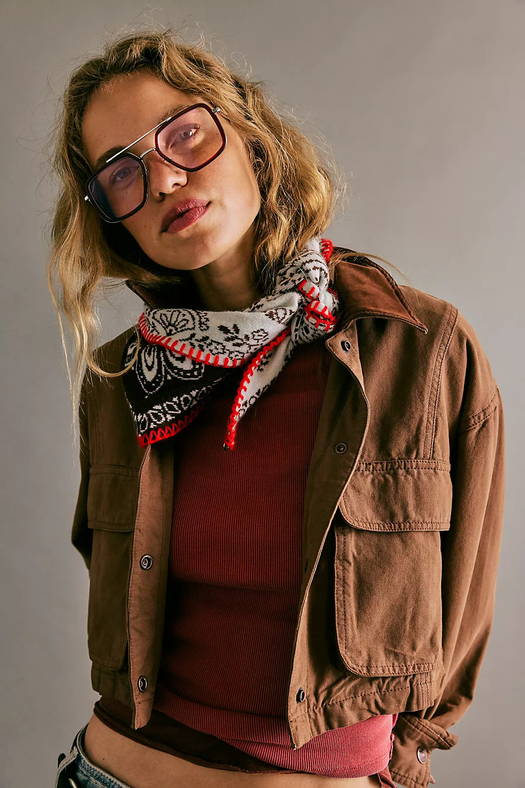 Carmen Knitted Triangle Bandana | Free People (Global - UK&FR Excluded)