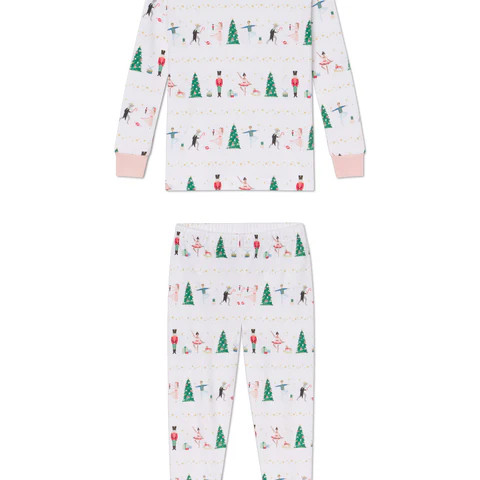 Kids Long-Long Set in Sugar Plum Dreams | Lake Pajamas