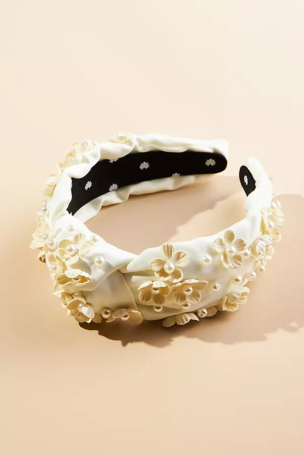 Lele Sadoughi Embellished Daisy Headband By Lele Sadoughi in White | Anthropologie (US)