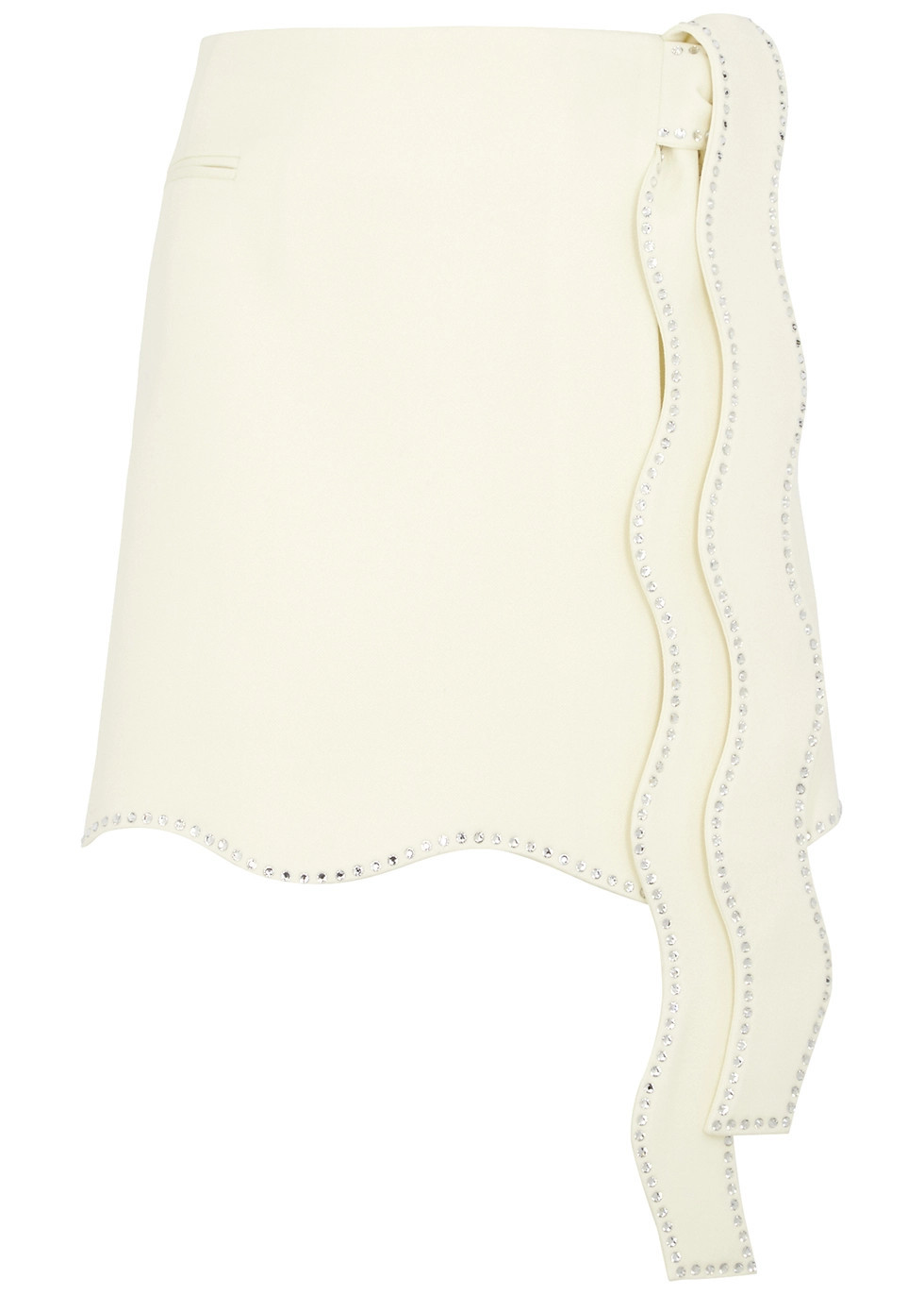 Ivory embellished wool mini skirt | Harvey Nichols (Global)
