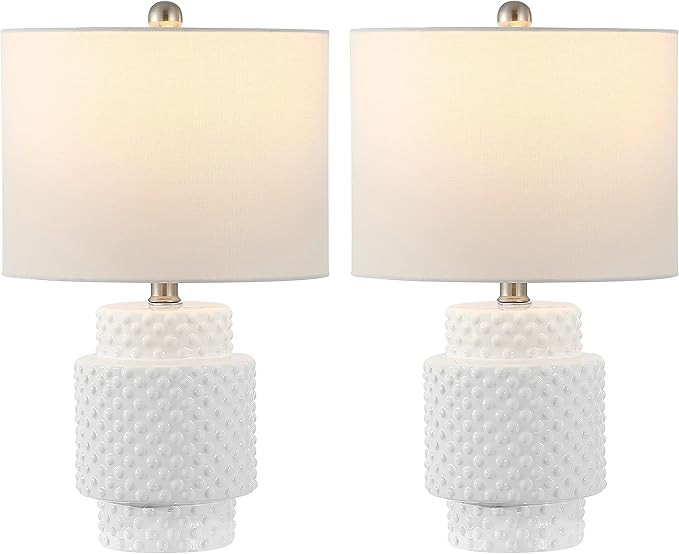 SAFAVIEH Lighting Collection Sonter Modern White 21-inch Bedroom Living Room Home Office Desk Nig... | Amazon (US)