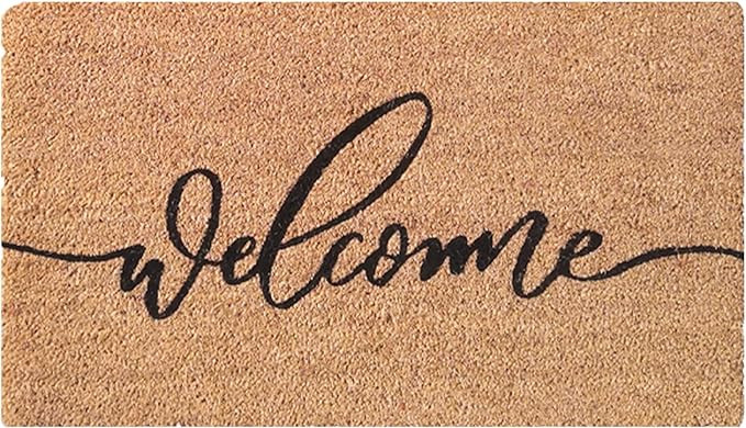 Spring Welcome Front Door Mat - 30"x17" Coir Doormat with Anti-Slip PVC Backing, Indoor Outdoor W... | Amazon (US)