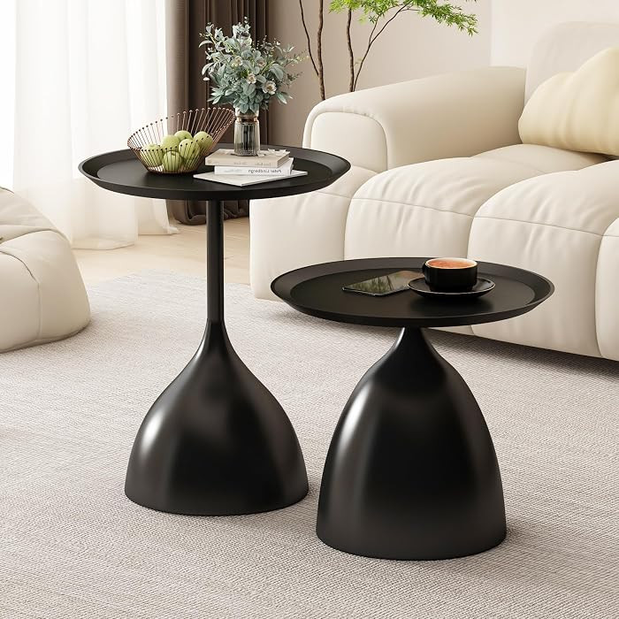 Nesting Tables, Black Side Tables, Modern End Tables for Living Room Nesting Coffee Table Set of ... | Amazon (US)