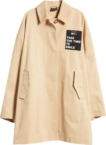 JOSHUAS Smiley® x Joshuas Smiley Cotton Trench Coat | Nordstrom | Nordstrom