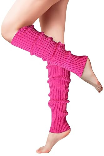 Clothirily Leg Warmers - Fashion Knit Neon Leg Warmers for Women 80s Sports Party Yoga Accessorie... | Amazon (US)