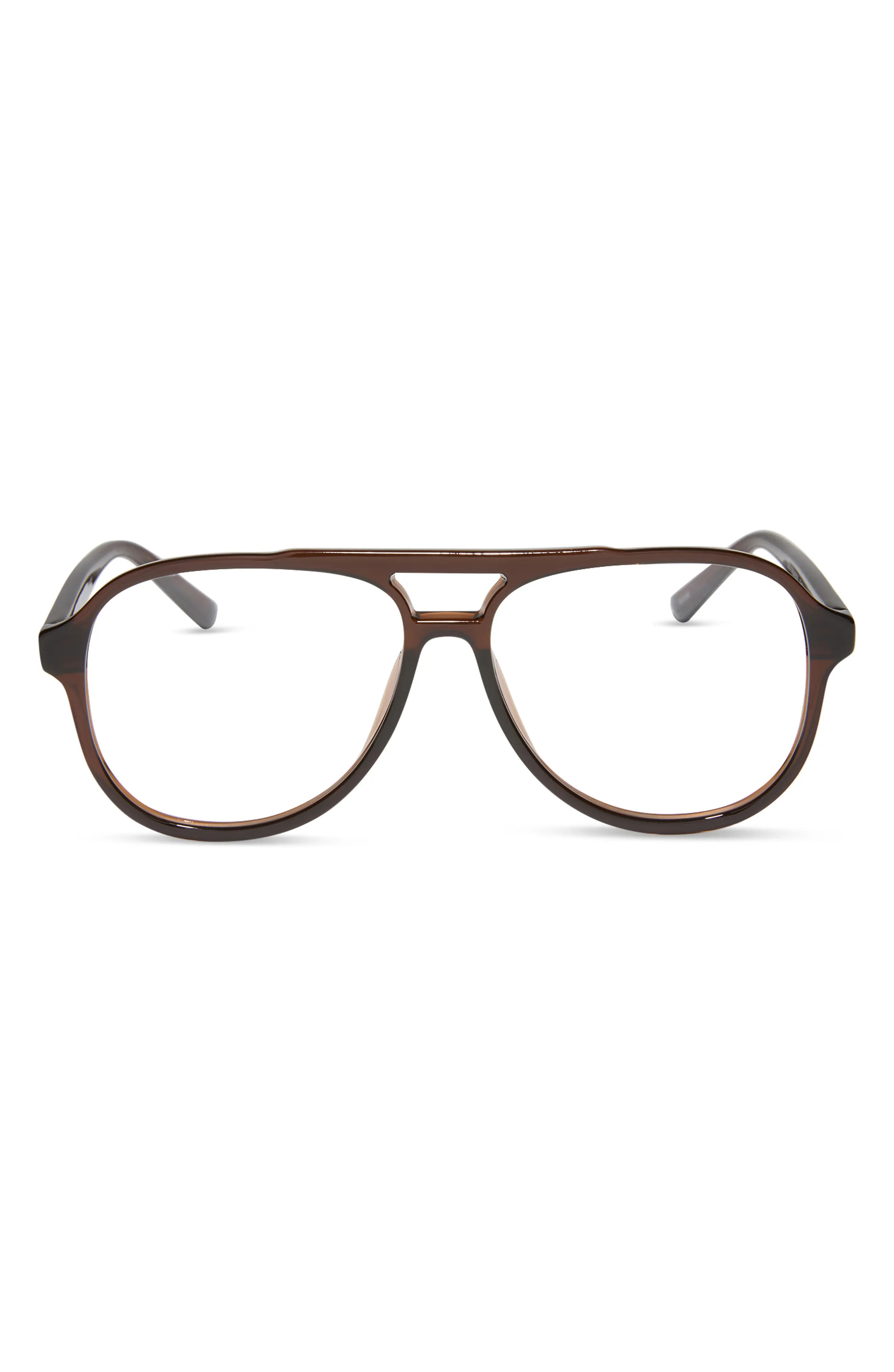 DIFF Tatum Aviator Blue Light Blocking Reading Glasses in Whiskey Crystal at Nordstrom Rack, Size +1.75 | Nordstrom Rack