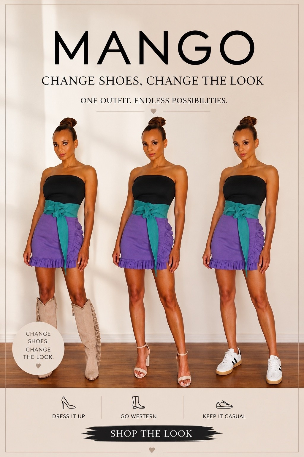 MANGO understood the assignment 💜 One skirt, three totally different vibes. From heels to boots to sneakers… this look does it all ✨ #MangoStyle #LTKStyle #EverydayChic#mango

#LTKootd