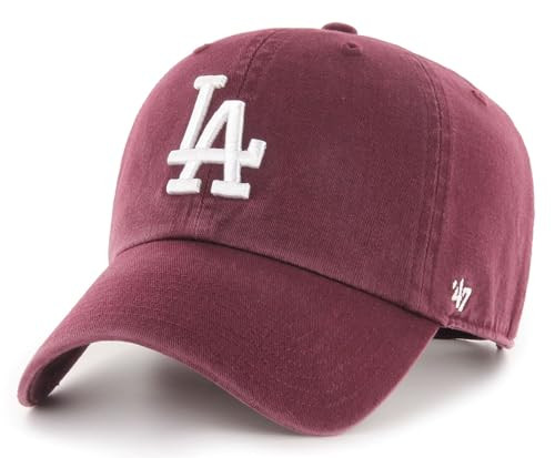 47 Clean Up MLB Los Angeles Adjustable Hat - Maroon, Maroon, One Size | Amazon (US)