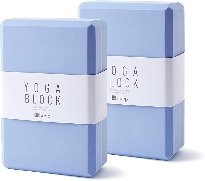 KEEP Yoga Block, High-Density EVA Foam 2 Pack Yoga Block with Non-Slip Textured Surface, Supporti... | Amazon (US)