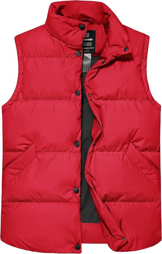 wantdo Women's Puffer Vests Thicken Winter Vest Warm Bubble Vest Winter Coat | Amazon (US)