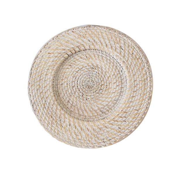 Round Wicker Charger Set | Woven Rustic Dinnerware Tableware for Dinner, Party, Wedding - Walmart... | Walmart (US)