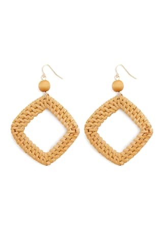 Wicker Square Hoop Drop Earrings | Forever 21 (US)