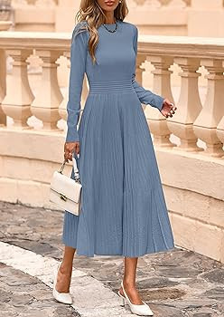 PRETTYGARDEN Womens Sweater Dress 2026 Long Sleeve Elegant Knit A Line Fall Wedding Guest Cocktai... | Amazon (US)