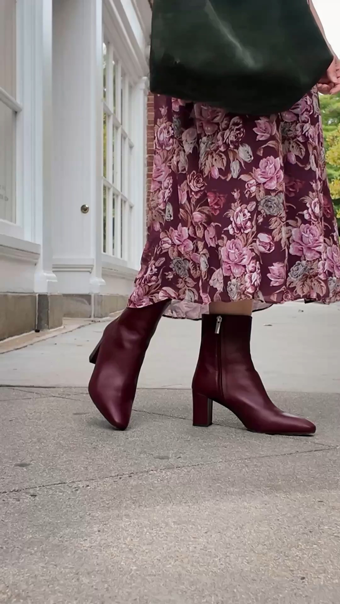 My favorite fall color just might be burgundy. I found the prettiest floral dress in shades of burgundy and pink that pairs so well with my Inez boots (TARA15 for 15% off). They are a great shade to style with ivory and gray outfits.

#LTKOver40 #LTKStyleTip #LTKPetite