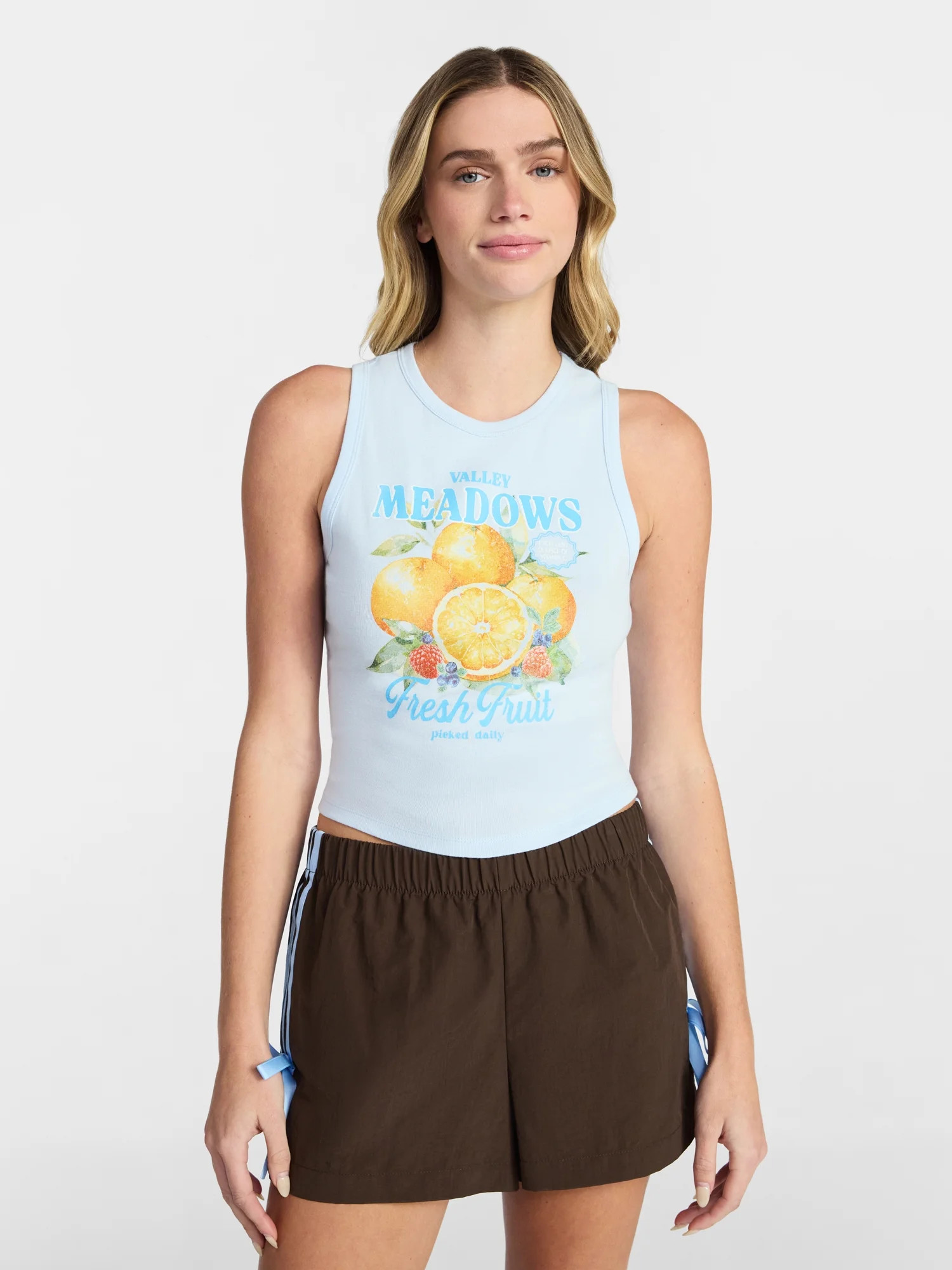 No Boundaries Cotton Ribbed Graphic Tank Top, Women's XXS-XXL | Walmart (US)