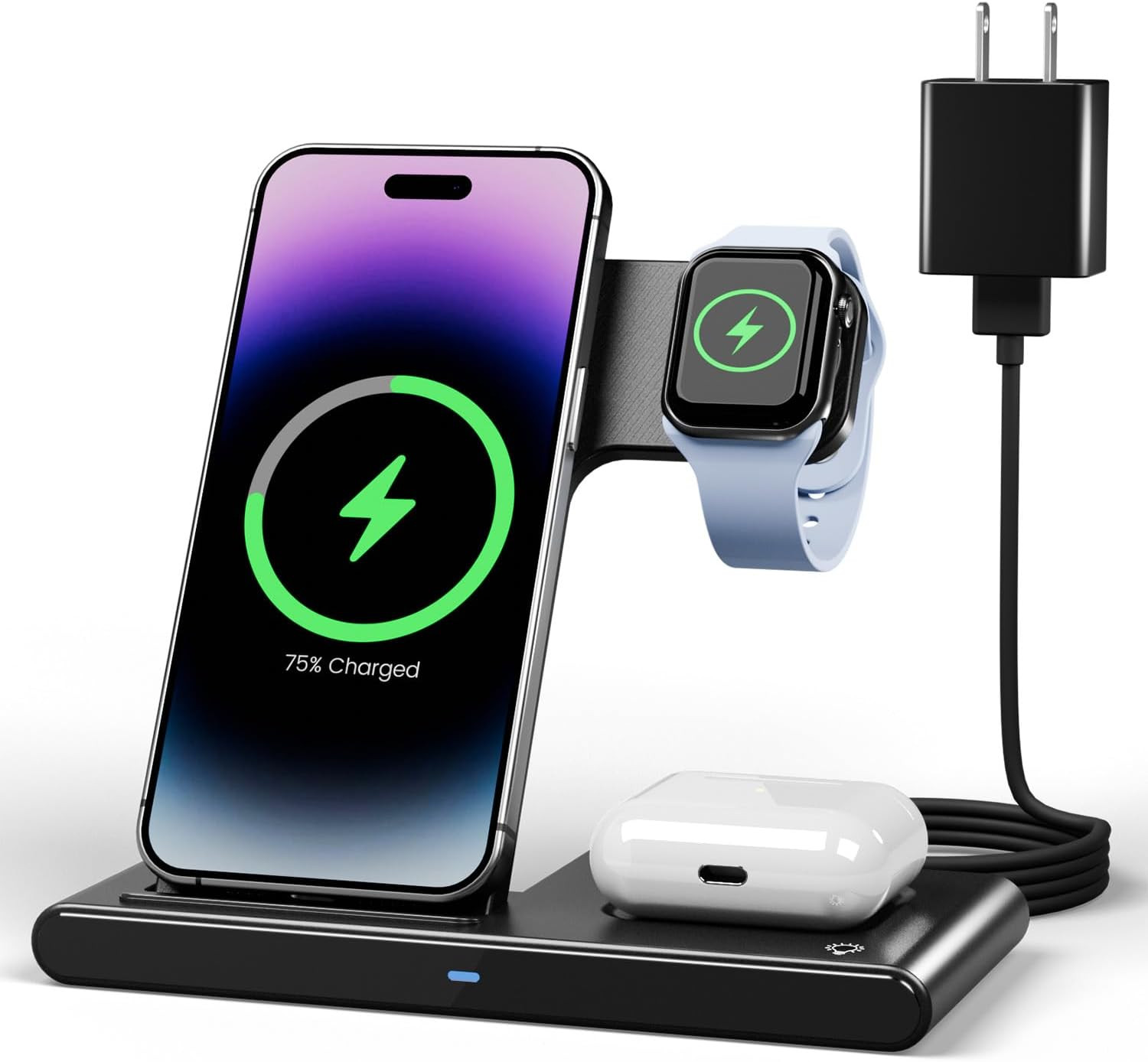 Wireless Charger iPhone Charging Station: 3 in 1 Charger Stand Multiple Devices for Apple - iPhon... | Amazon (US)